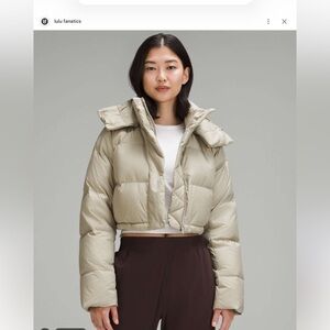Lululemon wunder puff cropped jacket